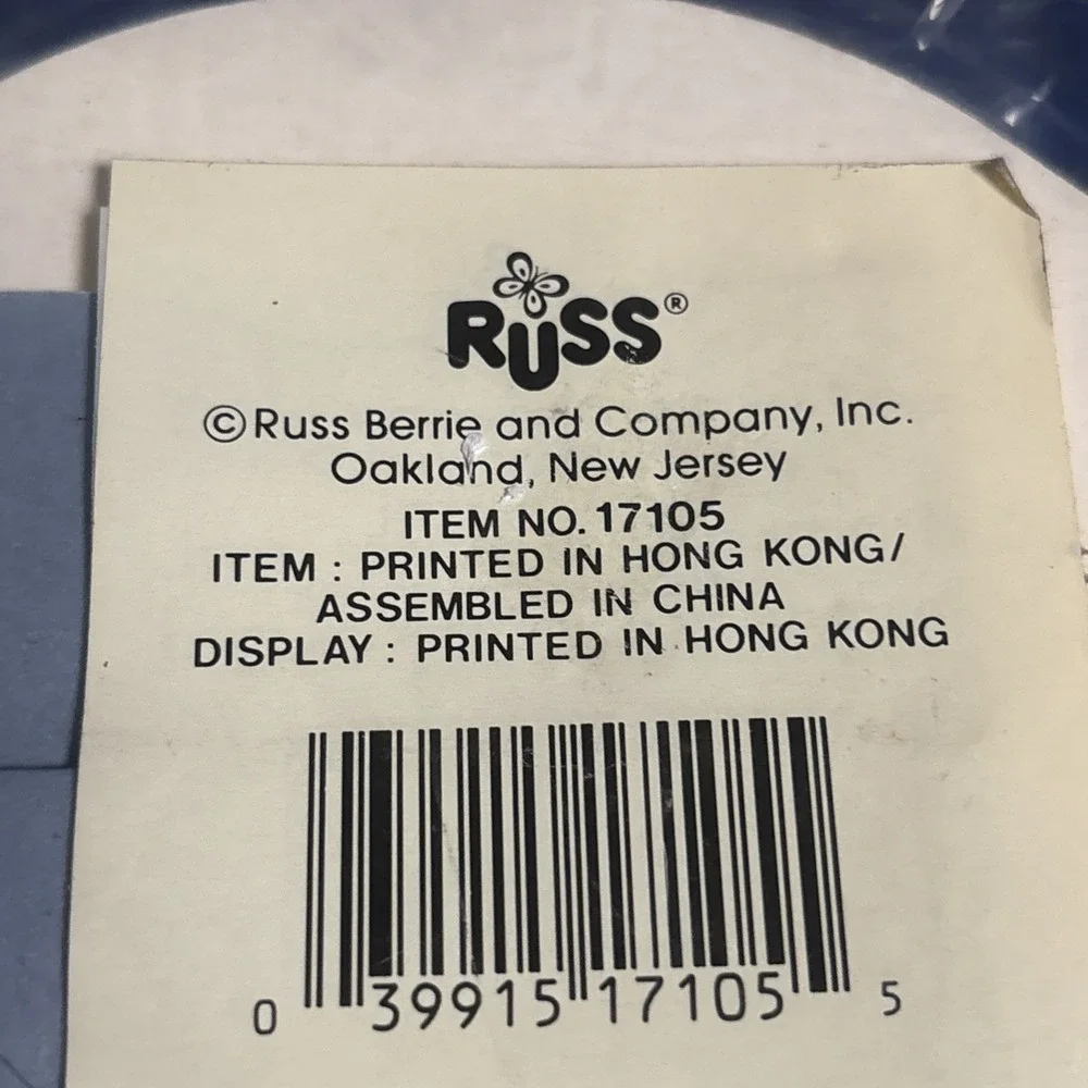 Rare Vintage Russ Birthday Party Favor Mini Bags Attached Cards Sealed 12